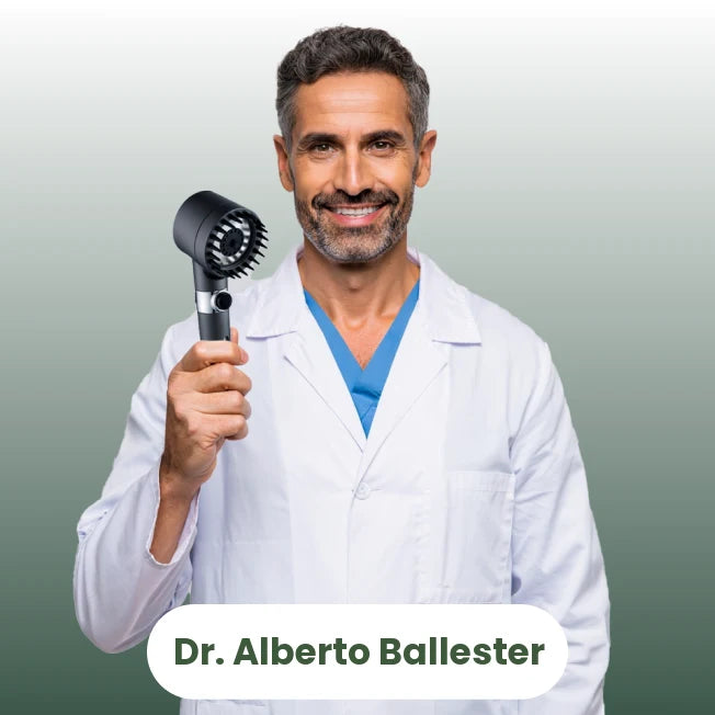 El Dr. Alberto Ballester con el cabezal IonShower