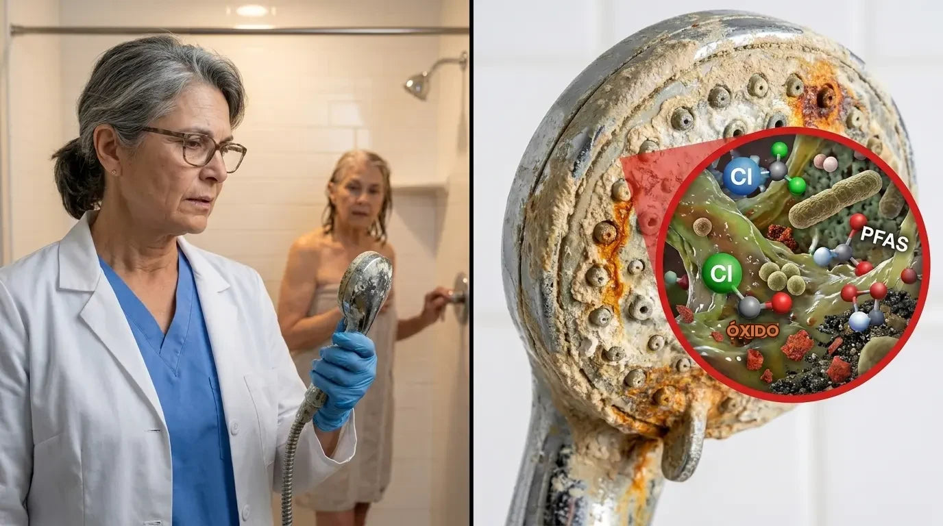 El agua del grifo llega a la ducha con cloro, &oacute;xido y micropl&aacute;sticos